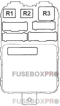 acura mdx 2001 2006 back side compartment fuse box 2
