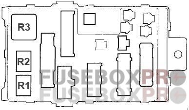 acura mdx 2001 2006 back side compartment fuse box