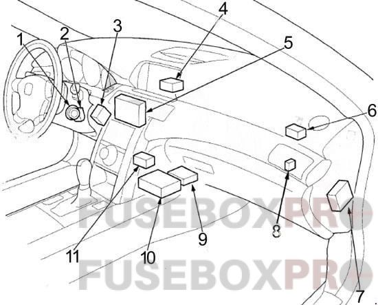 acura rl 2005 2012 dashboard 3