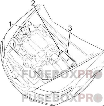 acura tl 2004 2006 engine compartment