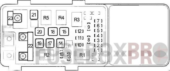 acura tsx 2004 2008 engine compartment fuse box