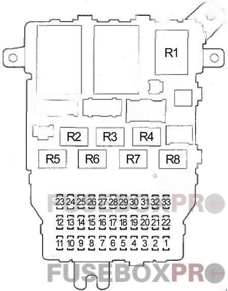 acura tsx 2004 2008 passenger compartment fuse box