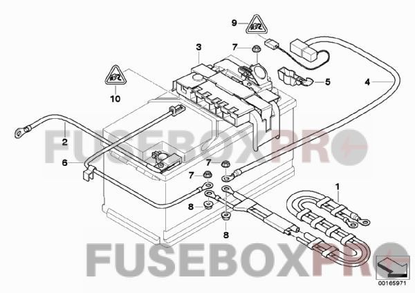 bmw x1 (e84) 2010 2015 battery fuse box