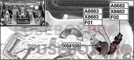 bmw x6 (e71 & e72) 2007 2014 engine compartment fuse holder n63