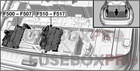bmw x6 (e71 & e72) 2007 2014 luggage compartment fuse box activehybrid