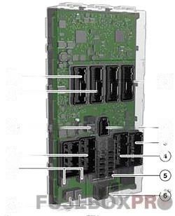 the location of the fuses in the passenger compartment: bmw 3-series (2012, 2013, 2014, 2015, 2016, 2017, 2018)