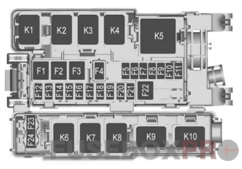 trunk fuse box diagram: buick envision (2016, 2017, 2018, 2019-..)