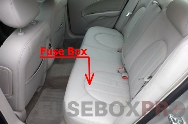 the location of the fuses in the passenger compartment: buick lucerne (2006-2011)