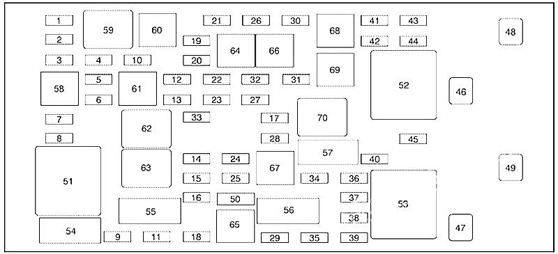 cadillac deville fuse box diagram rear underseat 2008