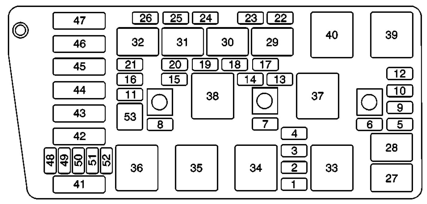 under-hood fuse box diagram: cadillac deville
