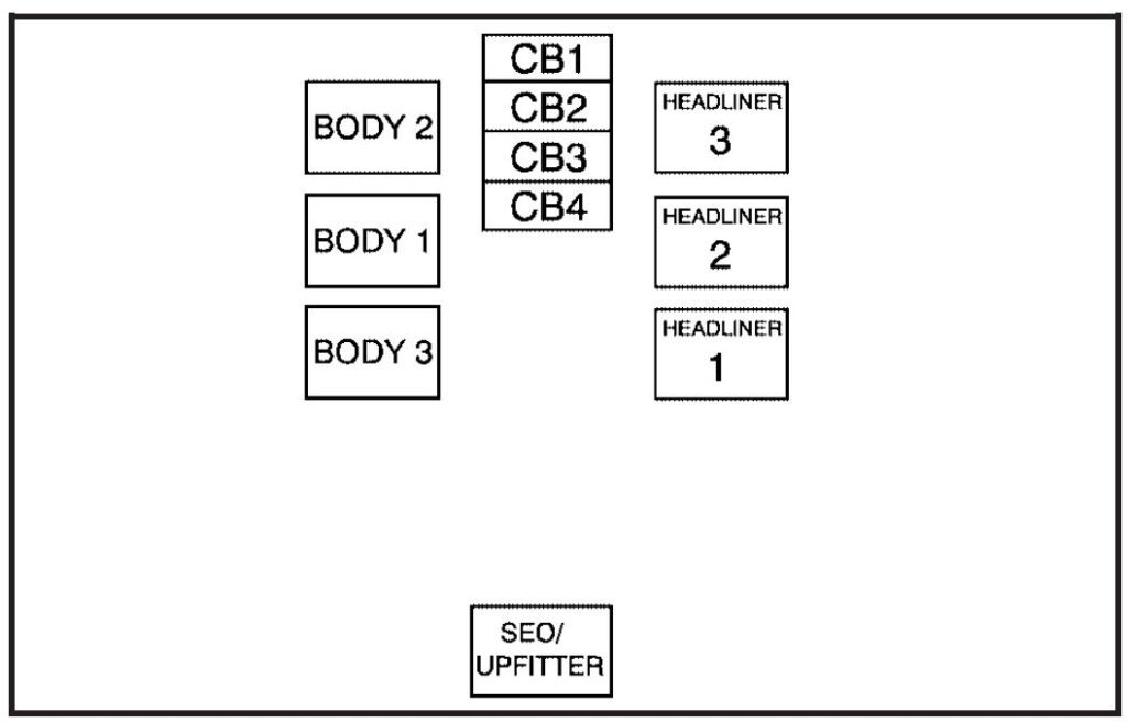 center instrument panel fuse block: cadillac escalade (2007, 2008, 2009, 2010, 2011, 2012, 2013, 2014)