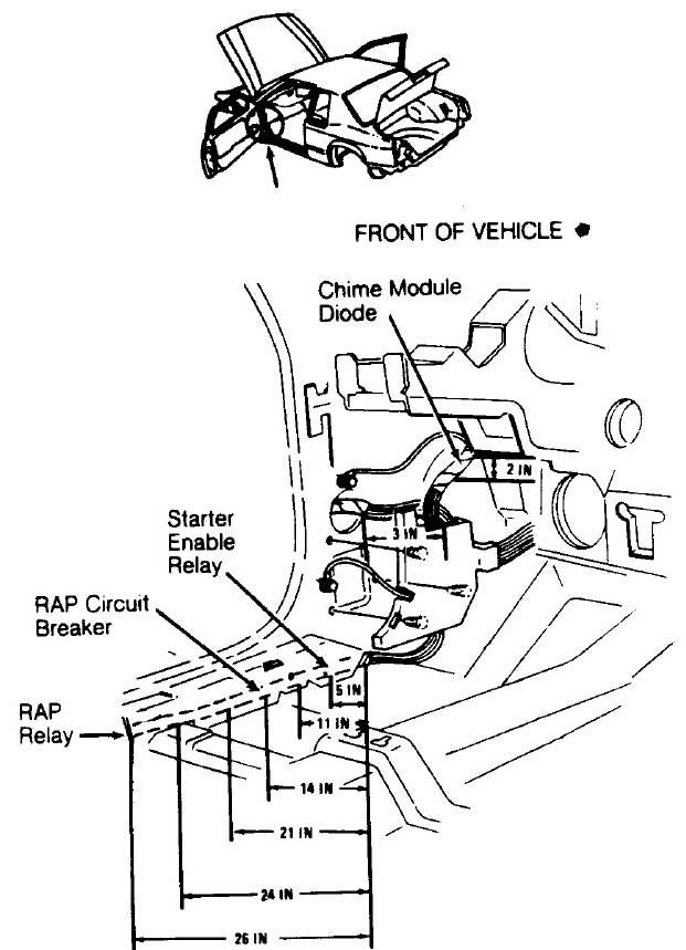 cadillac seville fuse box diagram relay location 2 1990