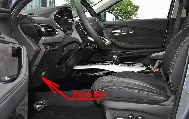 location of the fuses in the passenger compartment: chery exeed tx (2019-2022)