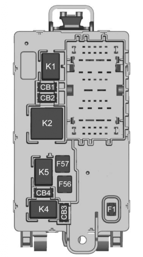 chevrolet silverado mk4 – fuse box diagram – instrument panel (left side – back)