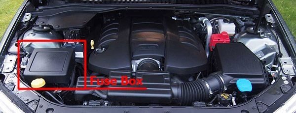 the location of the fuses in the engine compartment: chevrolet ss