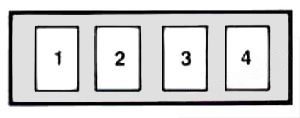 under-hood fuse box diagram: chevrolet tracker (1993, 1994, 1995)