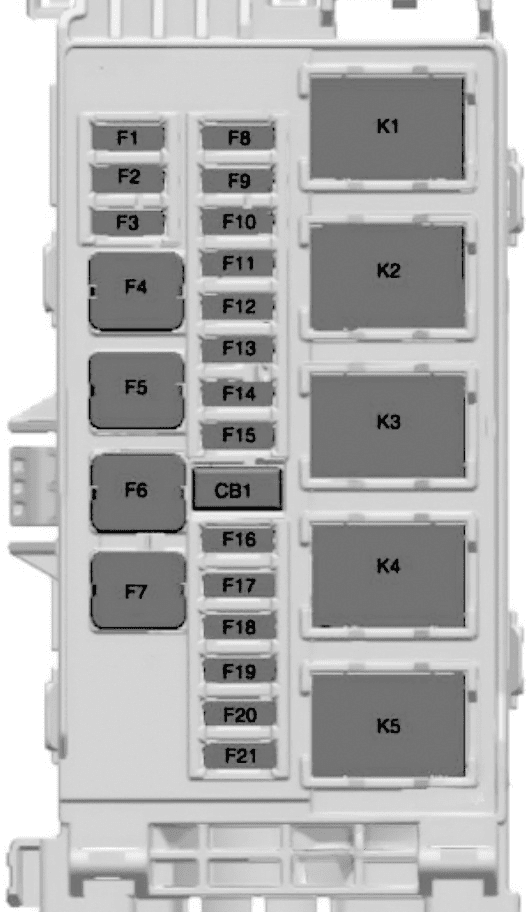 trunk fuse box diagram: chevrolet trailblazer (2020, 2021...)