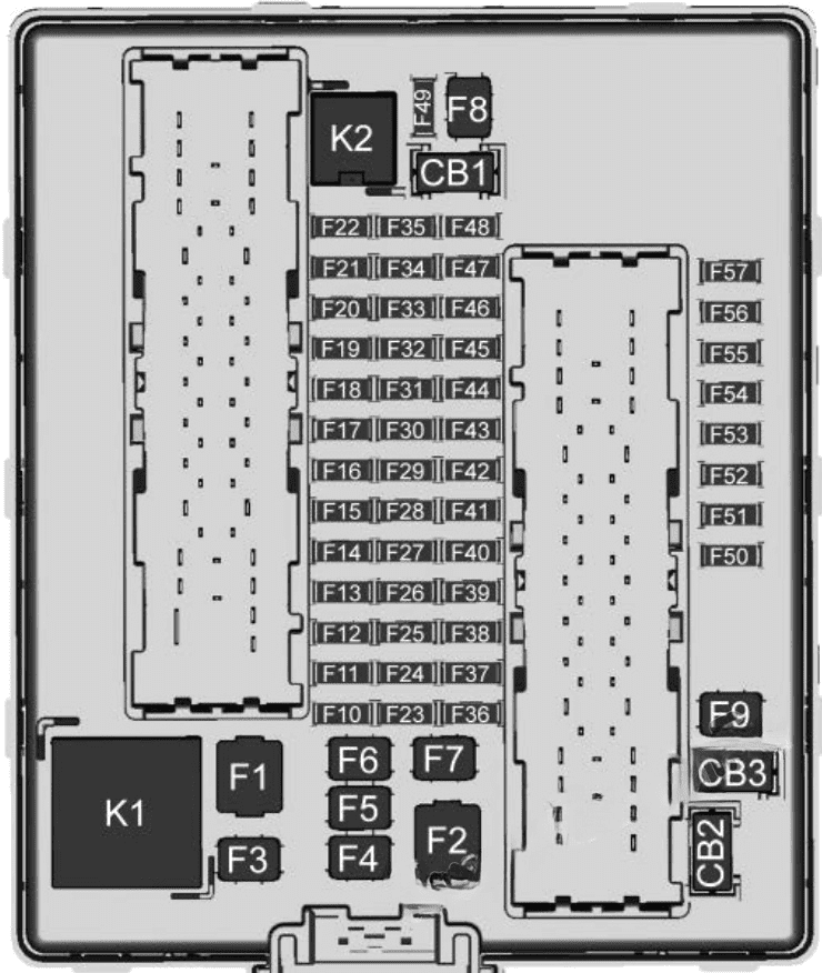 trunk fuse box diagram: chevrolet blazer (2019-2022)