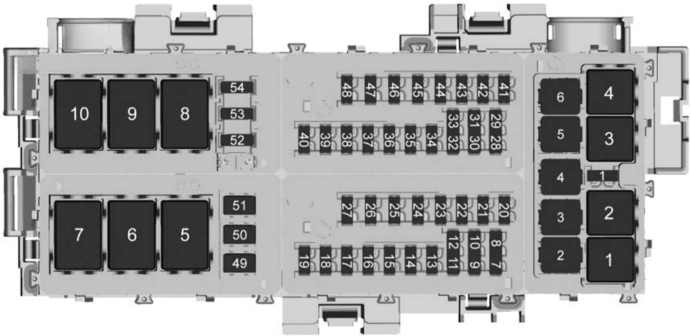 instrument panel fuse box diagram: chevrolet corvette (2020, 2021, 2022..)