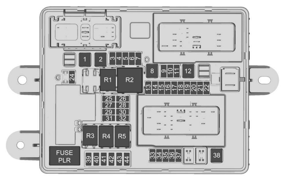 trunk fuse box diagram: chevrolet corvette (2019)