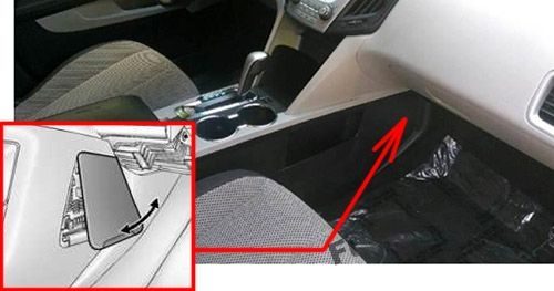 the location of the fuses in the passenger compartment: chevrolet equinox