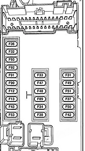 interior fuse box diagram: chrysler 200 (2015)