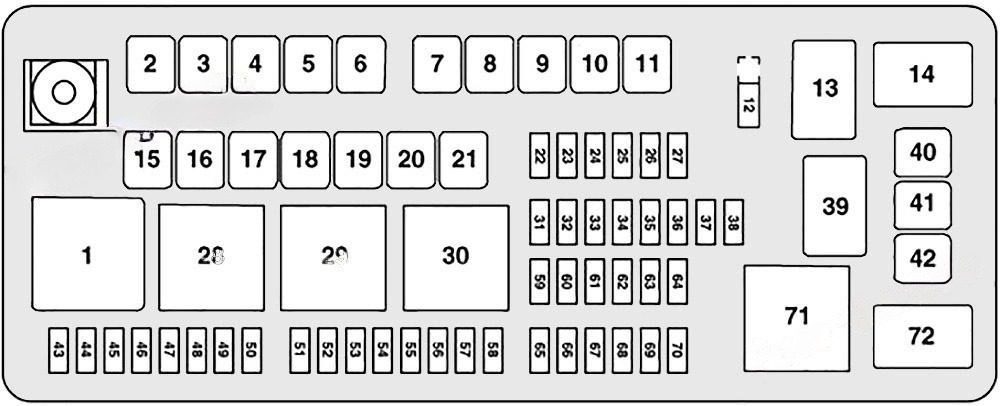 trunk fuse box diagram: chrysler 300 / 300c (2011, 2012)