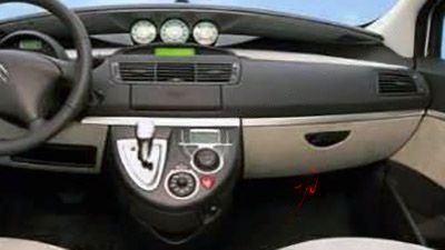 the location of the fuses in the passenger compartment (lhd): citroen c8 (2002-2008)