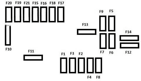 under-hood fuse box diagram: citroen ds3 (2009, 2010, 2011, 2012, 2013, 2014, 2015, 2016)