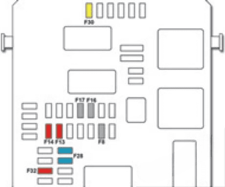 instrument panel fuse box diagram: citroen ds4 (2011, 2012, 2013, 2014, 2015, 2016, 2017, 2018)