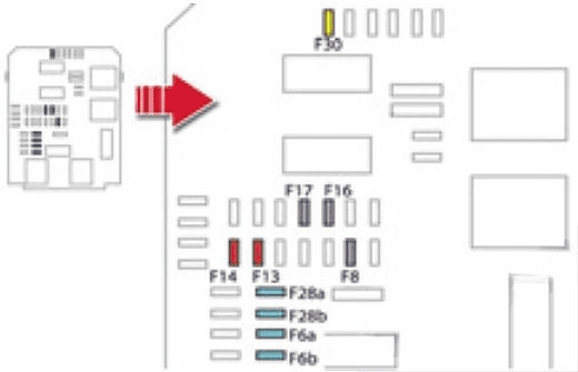 instrument panel fuse box diagram: citroen ds5 (2012, 2013, 2014, 2015, 2016)