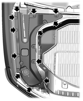 ford f-150 lightning (2022-2023): removing the right-hand side cover