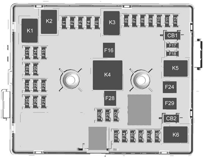 fuses diagram chevrolet express 2018 2024 p1