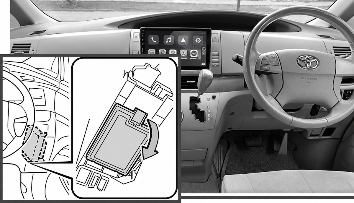 toyota tarago fuse box location passenger compartment fuse box no 1 2013